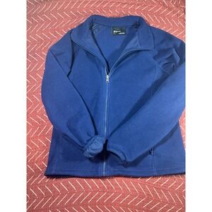 Marmot Polartec Women's Large Fleece Jacket Full Zip Blue  Lightweight Outdoor